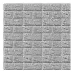 Wall Panel 3d Autoadhesivo Decorativo Silver Gris 70cmx77cm