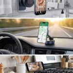 Base Celular Teléfono Soporte Magnético Carro Oficina Metal - Imagen 2