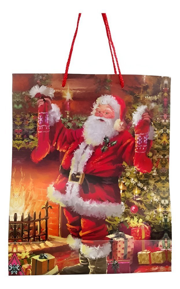 BOLZ001-01.jpg Bolsa Regalo Navidad Santa Claus Noel Navideña - Imagen 1