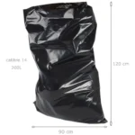 Bolsa De Basura Negra Plástica 200 L 120cmx90cm Pack 100und Negro - Imagen 3