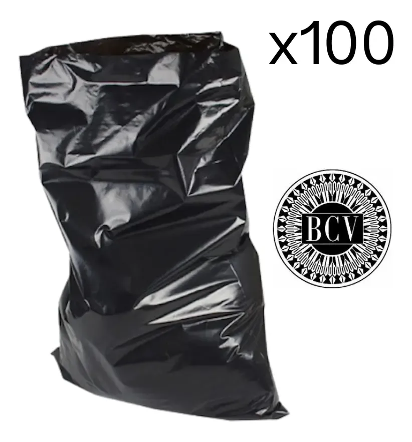 867940-MLV91139500270_092025 Bolsa De Basura Negra Plástica 200 L 120cmx90cm Pack 100und Negro - Imagen 1