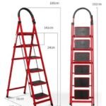 Escalera Plegable De 6 Peldaños Cómoda Hogar Y Almacén - Imagen 2