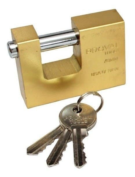 FCANZ001-01.jpg Candado Anticizalla Latonado De 70mm Marca Proval 3 Llaves - Imagen 1