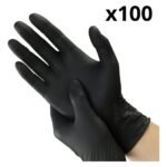 Guantes Nitrilo Negro Caja 100 Unidades Talla S M L - Imagen 8