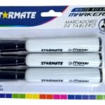 Marcador Acrílico Pizarra Clases Color Negro 3 Unidades