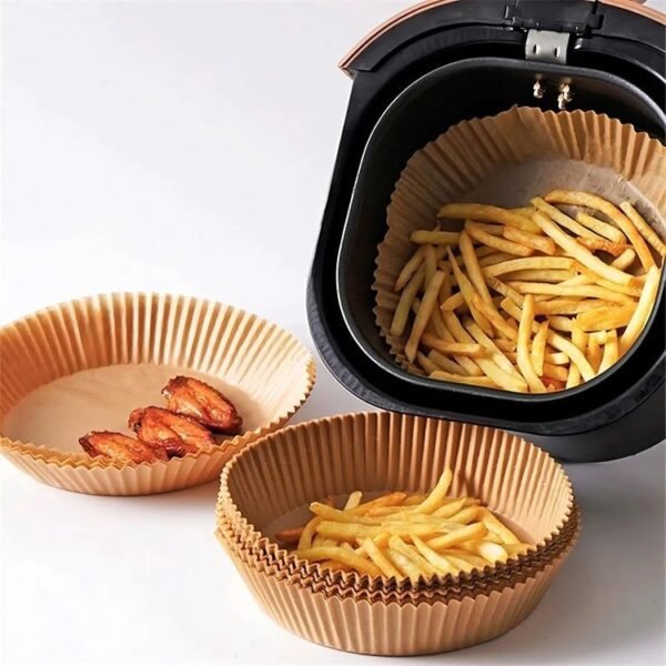 Papel Air Fryer 100 Pza 20cm Desechable Antiadherente Aire - Imagen 6