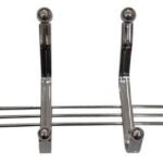 Perchero Metálico De Pared De Acero Inoxidable 6 Colgadores