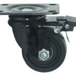 Rueda Giratoria Freno 3pLG Industrial Mueble Acero 250kg