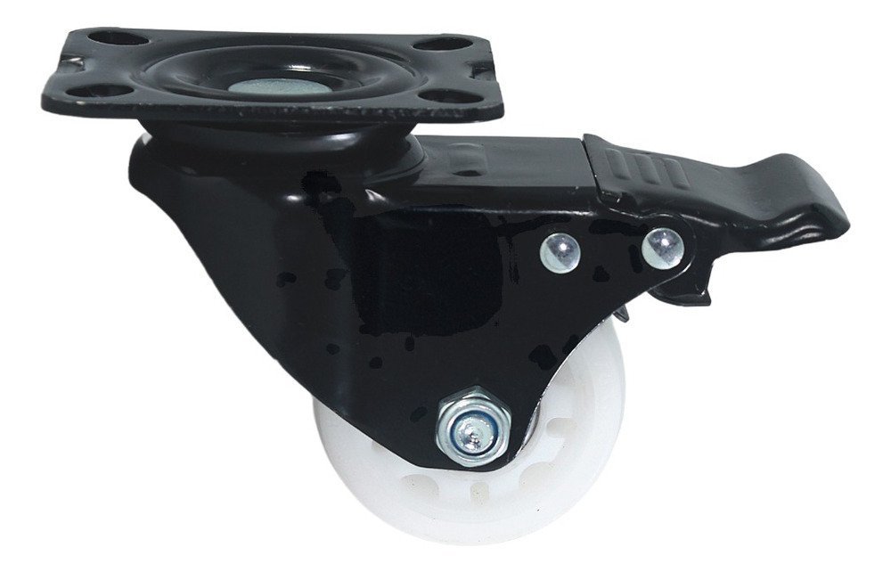 ROTCF3PPB-01.jpg Rueda Giratoria Freno 3pLG Industrial Mueble Base Acero 80kg - Imagen 1