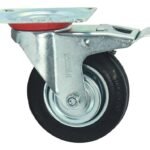 Rueda Giratoria Continental Industrial 4pLG Con Freno Y Base