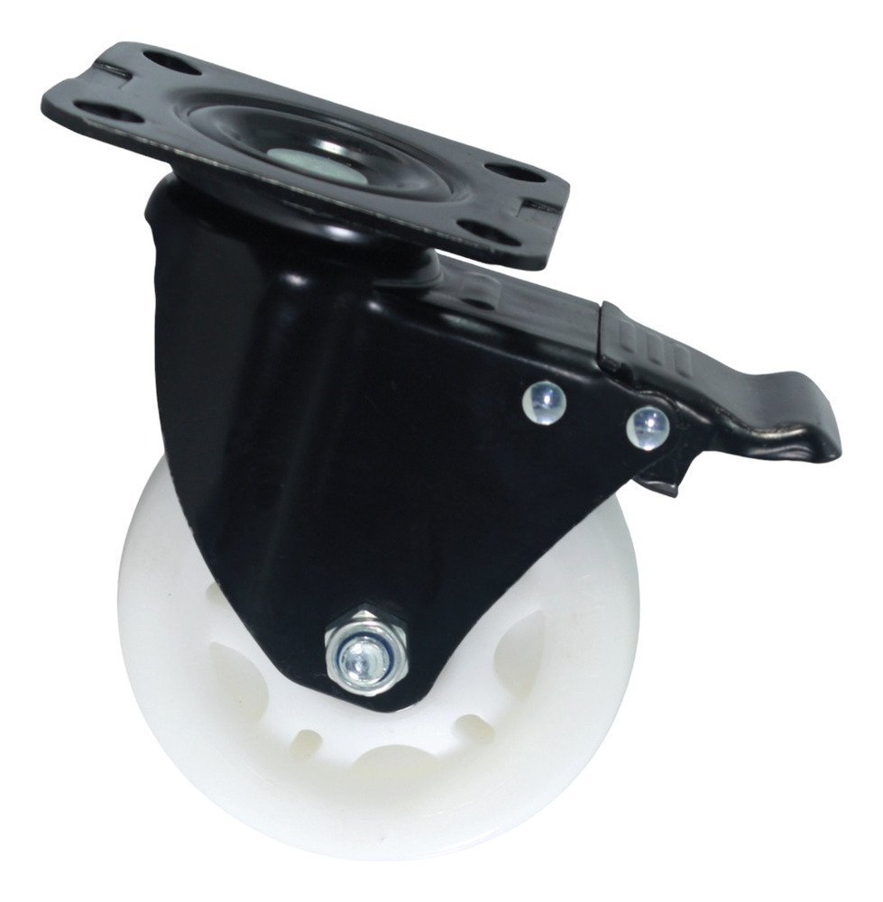 ROTCF5PPB-01.jpg Rueda Giratoria Freno 5pLG Industrial Mueble Acero 280kg - Imagen 1