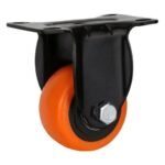 Rueda Fija Mueble 1.5pLG Nylon Industrial Base Metálica