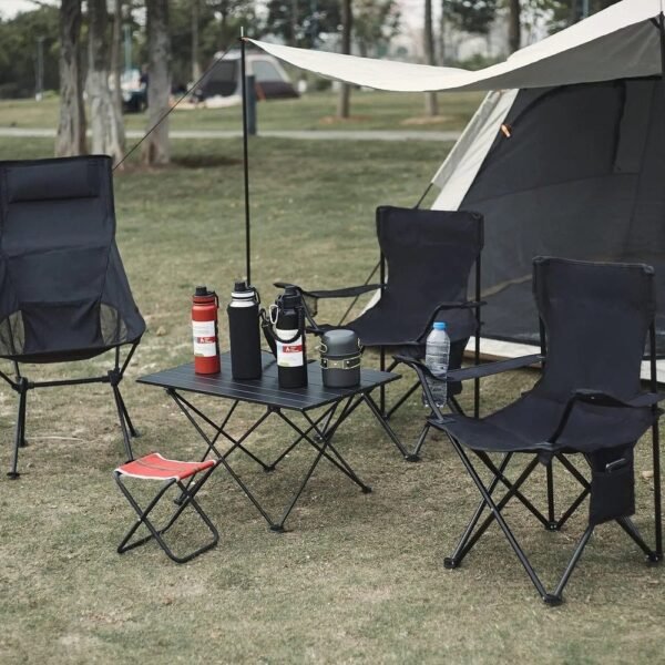 Silla Playera Grande Plegable Playa Camping Porta Vaso - Imagen 3