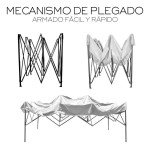 Toldo Plegable Lona Impermeable Carpa 3x3 Metros - Imagen 5