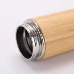 Termo Cooler Acero Inoxidable Vinil Bambú Eco Friendly 500ml - Imagen 2