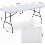 Mesa Plástica Plegable 76X183X74 cm - Imagen 2