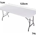 Mesa Plástica Plegable 76X120X74 cm - Imagen 3