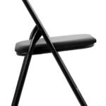 Silla Metálica Plegable Color Negro - Imagen 2