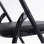 Silla Metálica Plegable Color Negro - Imagen 5