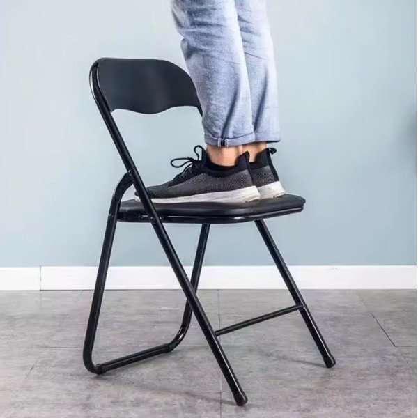 Silla Metálica Plegable Color Negro - Imagen 6
